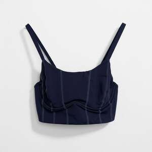 PINK Victoria's Secret Corset Bralette Navy Blue Contrast Stitching